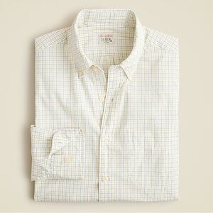 J. Crew Secret Wash cotton poplin shirt • size XL •Stan Blue Yellow White •BW440